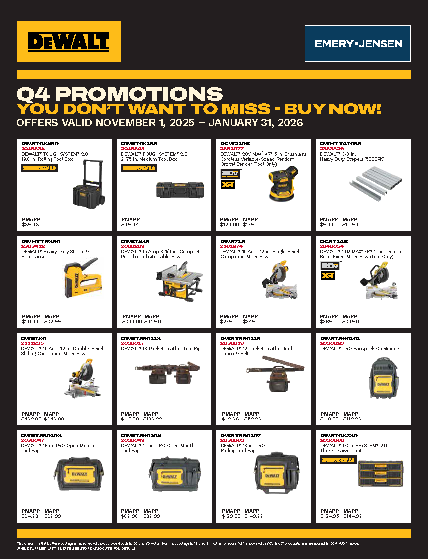 DEWALT TOOLS & ACCESSORIES DEALS